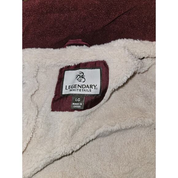 NWT Legendary Whitetails Women's Anchorage Parka Winter Coat Hooded Burgandy Lg - Picture 9 of 15